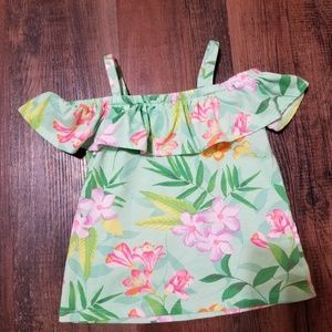 Off shoulder ruffle shirt